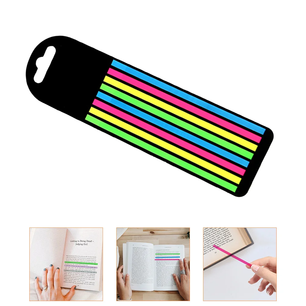 

5 Sets Thin Fluorescent Sticky Notes Notebook Tabs Colorful Reading Strips Labels Sentence Markers Major Fluorescence Stickers