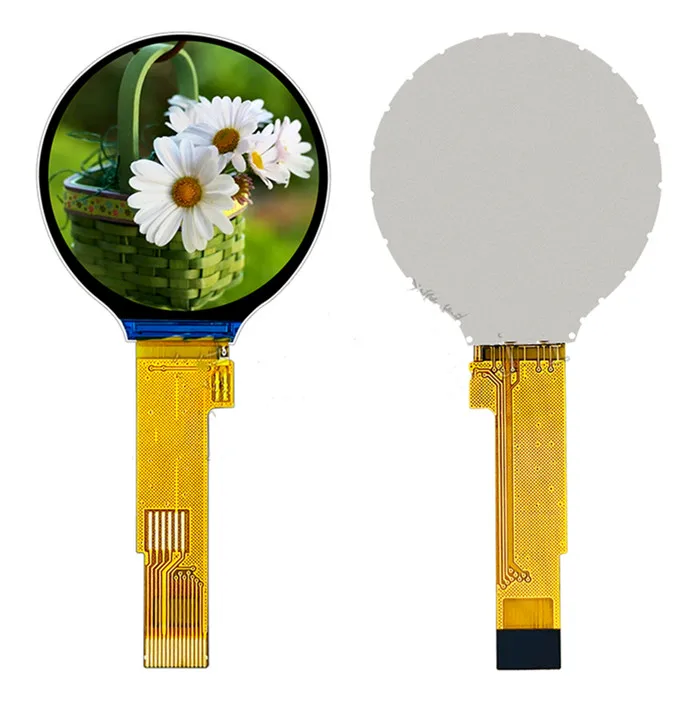 IPS 1.28 inch 15PIN SPI 262K TFT LCD Capacitive Touch Round Screen 240(RGB)*240 3.3V