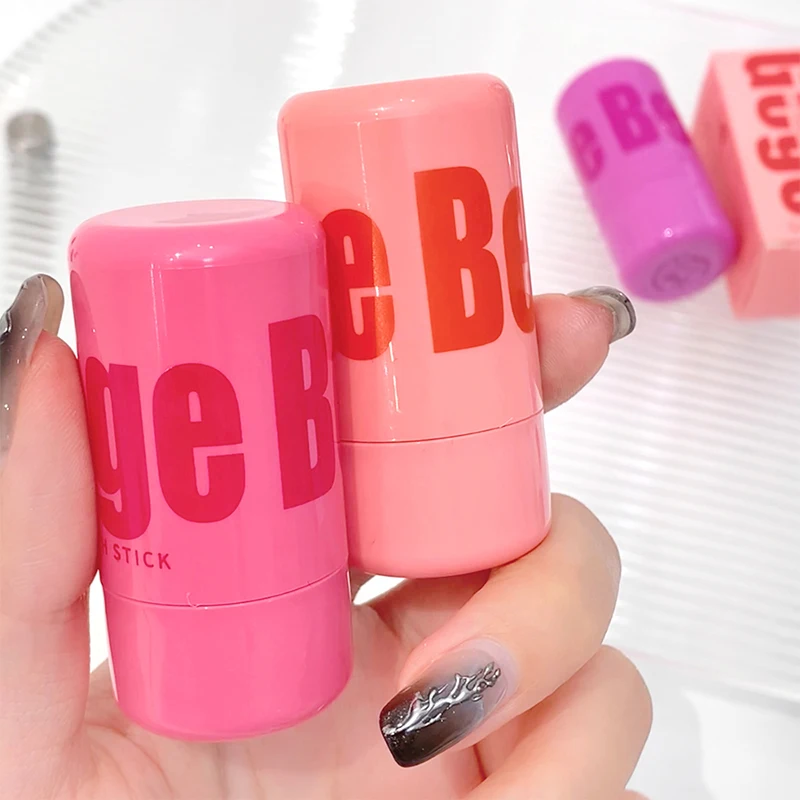 Lip and cheek blush stick color change brightening natural saturation student girl blush stick