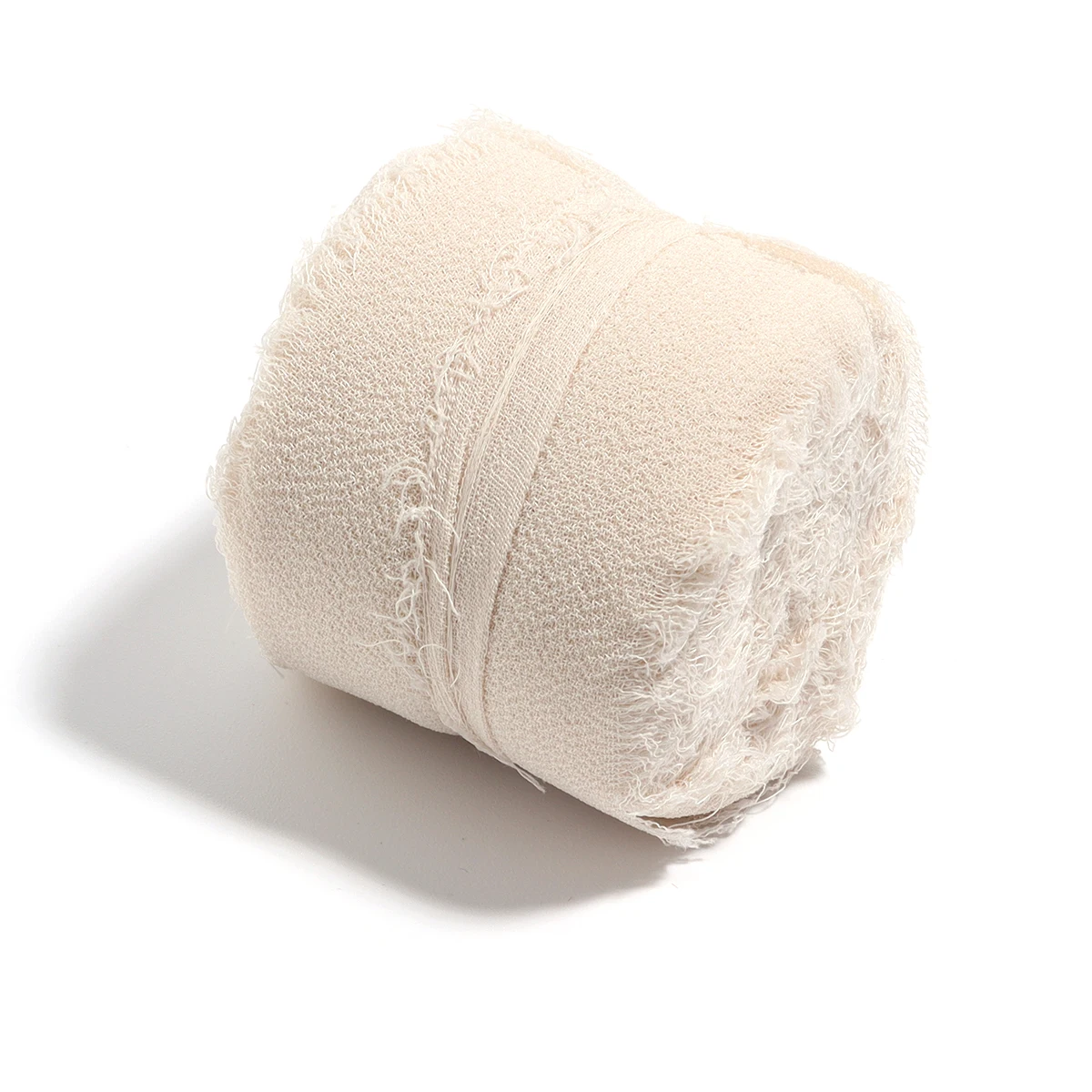 Luxurious 5-Meter Roll of Chiffon Silk Ribbon with Frayed Edges for Elegant Gift Wrapping and Event Decor