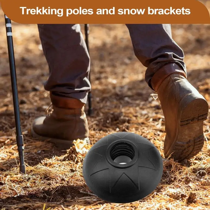 Mud Baskets For Hiking Poles 2X Round Snow Ski Mud Basket Tips Protector Hiking Pole Tips Walking Stick Replacement Accessory
