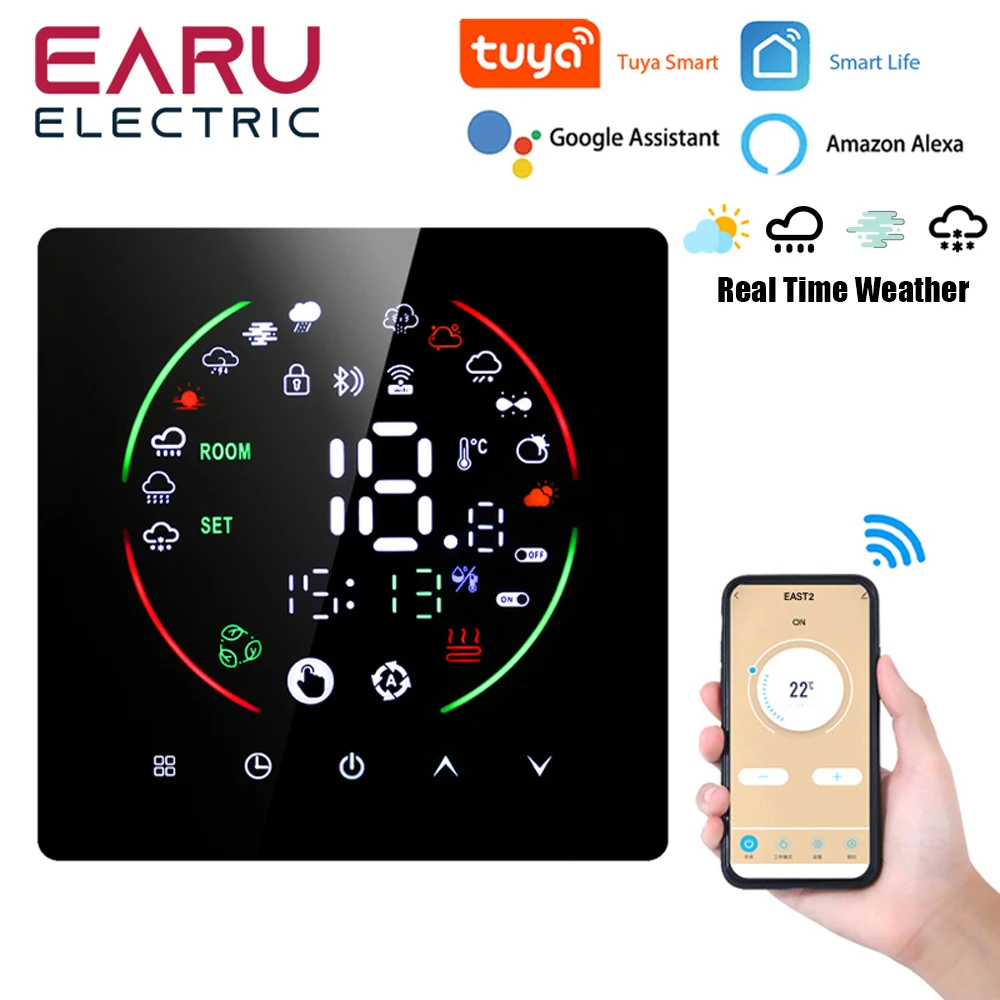 

Смарт-термостат Tuya с Wi-Fi и пультом ДУ
