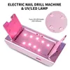 35000RPM Portable Electric Nail Drill Machine With LCD Display UV Nail Lamp Drying Function Rechargeable For Nails Manicure 4