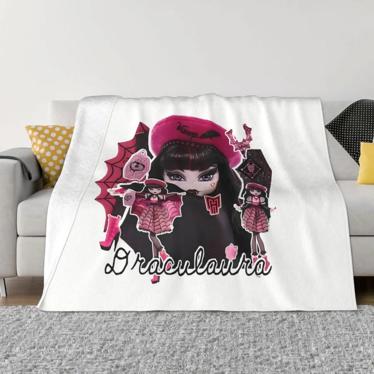 Monster High Draculaura Coperte Per Bambole Draculaura Haid Couture Coral Fleece Peluche Decorazione Camera Da Letto Biancheria Da Letto Divano Copril