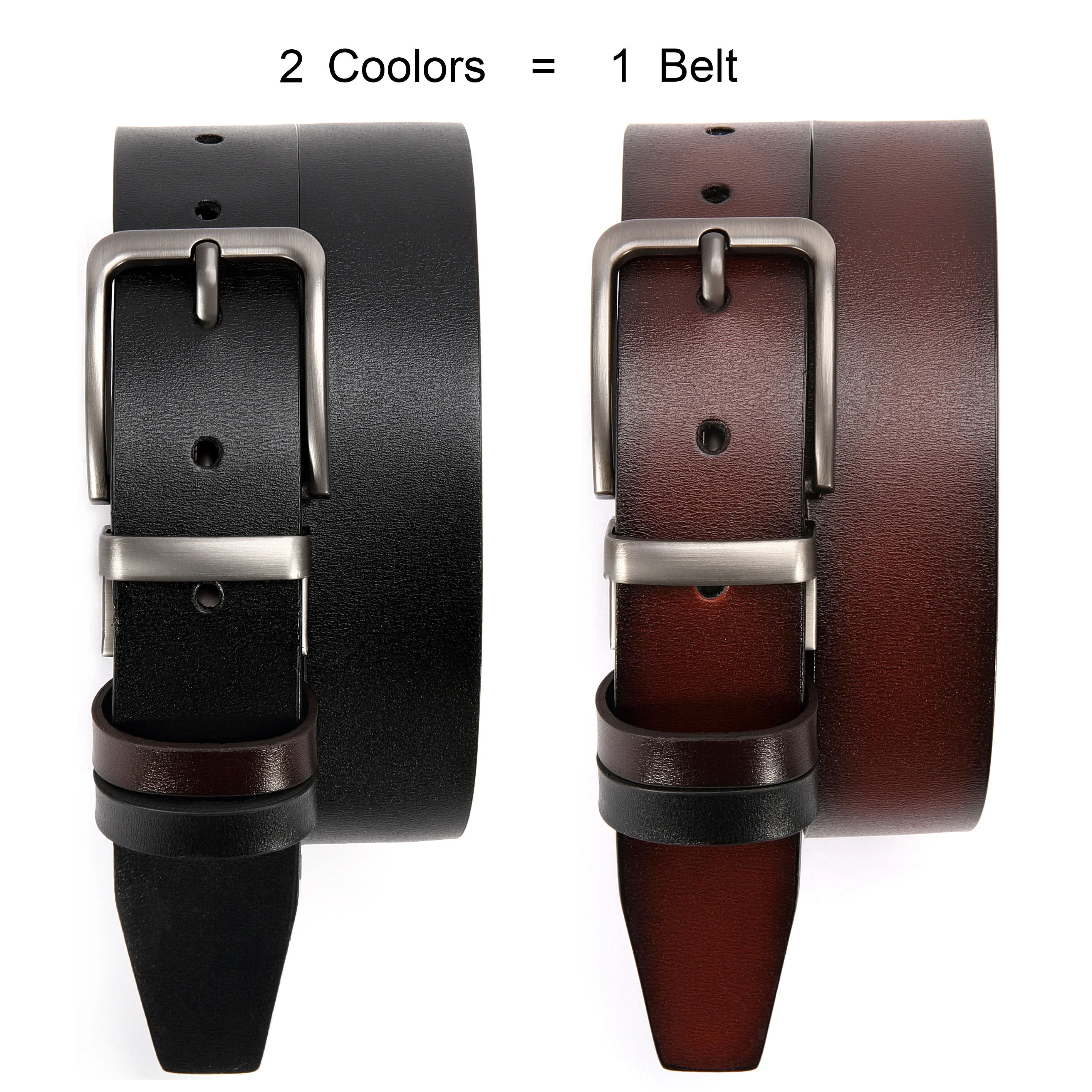 Mens Leather Pin Buckle Belt High Quality Leather Belt Genuine Leather Jeans Cowskin Casual Belts Business Cowboy Waistband Male