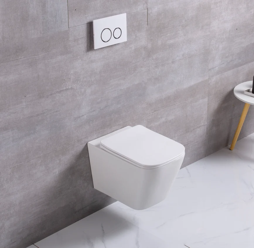 Rimless Bathroom Ceramic Toilet Wc Wall Mounted Toilette Suspendue Two Piece Wall Hung Toilet