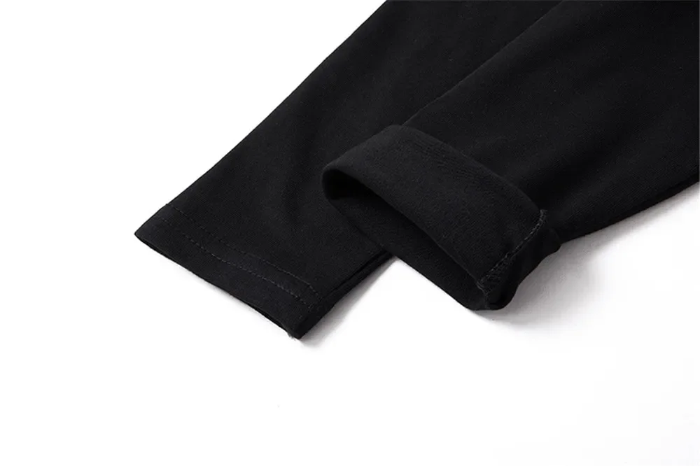 2024 Fashion Spring Autumn 2-12T Years Children's Black White Sweet Long Sleeve O Neck Unisex Kids Girl Boy Basic T-Shirt 6