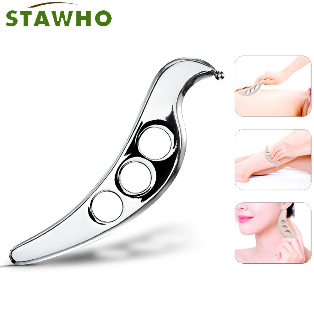 Stainless Steel Gua Sha Physical Therapy Scraping Massager Manual Loose Muscle Meridian Massage Tools Myofascial Release Care