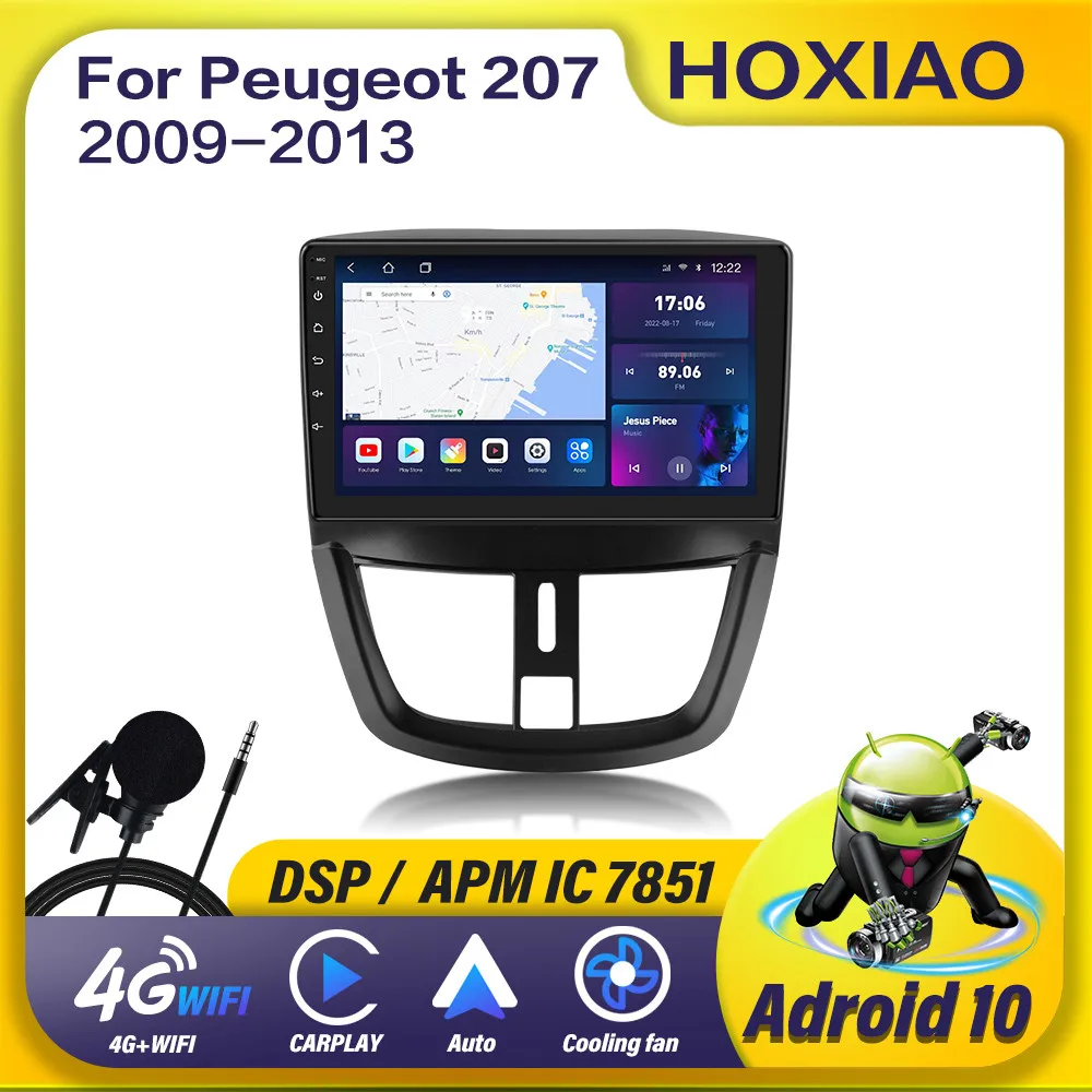 Carplay Android Auto Autoradio Pour Peugeot 207 207CC 2006 - 2015