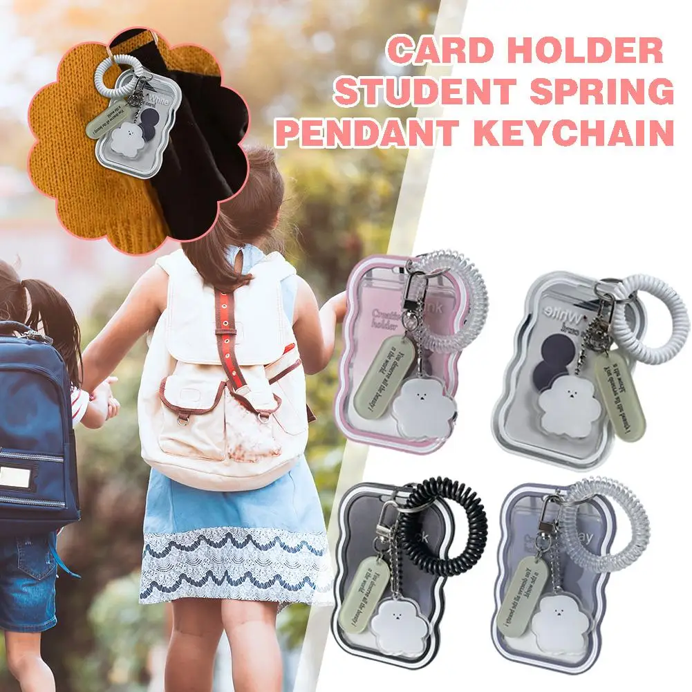 

Card Holder Student Spring Pendant Keychain Design St Photocards Sleeve Cloud Idol Protector Case Photo Shaped Student Keyc A8C9