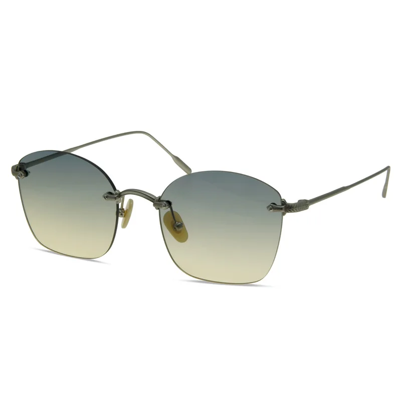 

New frameless two-color sunglasses for men and women star sunglasses ultra-light fashion box sunglasses for men polarized UV400