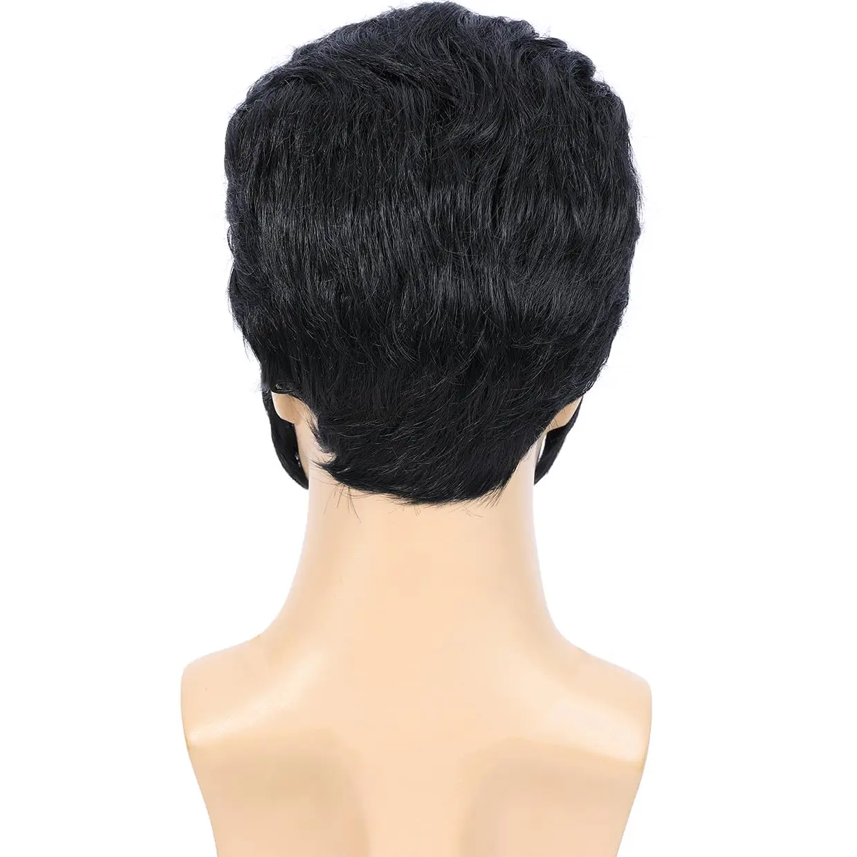 Men's 1950s Disco Party Accessory Set - Black Wig, Glasses, Necklace, and Wig Cap