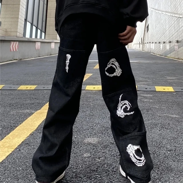 Street Cross Pants | Y2k Jeans Men