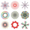 Geometry Spirograph Drawing Stencils Set Painting Template Art Crafts Creative Kids Educational Toy Variety of Flowers Ruler 6