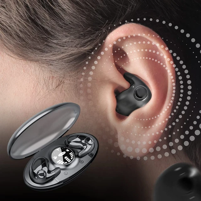 Invisível sono fone de ouvido sem fio Bluetooth 5.3 escondido Earbuds leve  ruído impermeável toque controle auscultadores - AliExpress