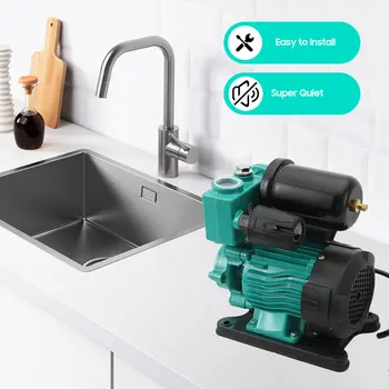 Bomba de aire acondicionado de 230V y 250W, refuerzo doméstico, tubería de agua del grifo automática, bomba autocebante de agua fría y caliente, 2100 L/h 1