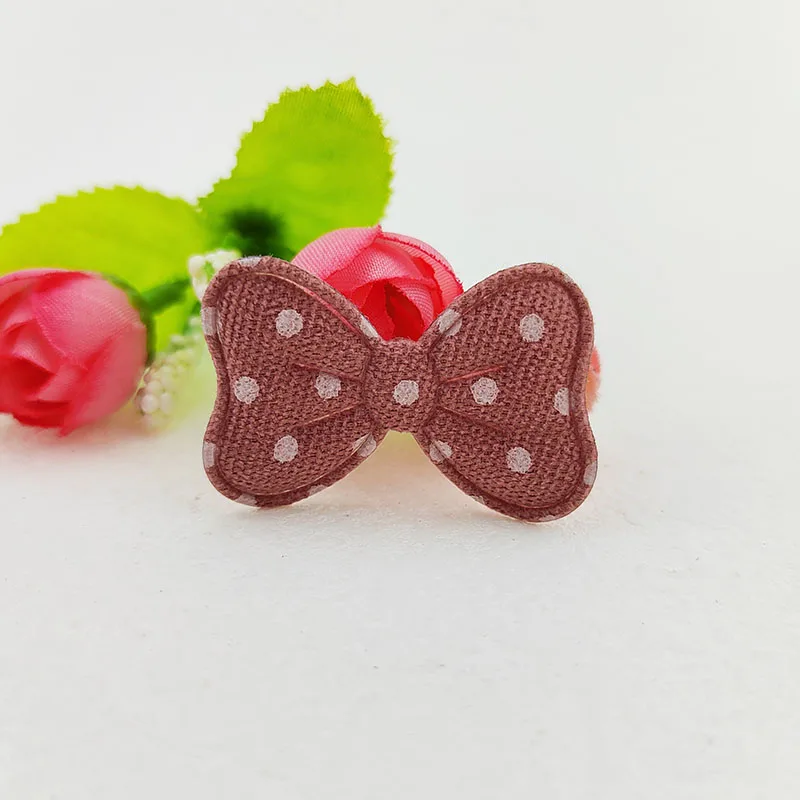 100 Stücke 4X2,5 CM Polka Dot Stoff Bowknot Applikationen Für Kleidung Hut Nähzubehör DIY Kopfbedeckung Haarspange Bogen Dekor Patches – Detail 11