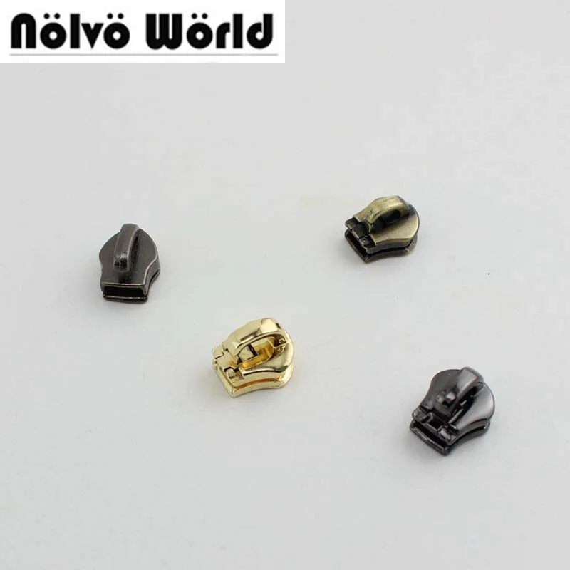 100pcs 5 금속 치아 지퍼 머리 플러스 이동식 지퍼 금속 가방, 의류 패브릭 NO.5 나일론 지퍼 치아