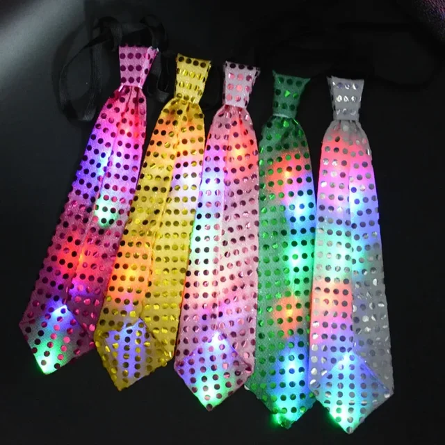 LED Sequin Tie and Light up Bow Tie 1