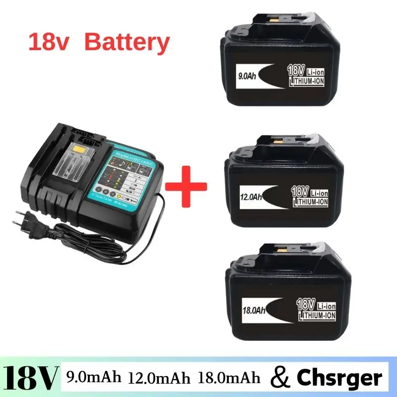 충전식 전동 공구 배터리, 리튬 이온 교체 배터리, 마키타 18V 호환, LXT BL1860B BL1860 BL1850, 12000mAh
