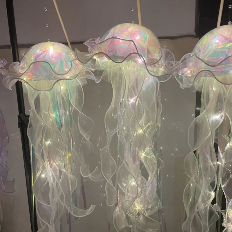 Tiktok Netflix Jellyfish Lights Creative Hanging Decorative Room Lights Decorative Dazzling Colorful Romantic Pendant Luminous 4