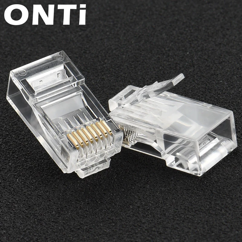 Ethernet Network Plug Network Cable Connector Ethernet Cable Connector RJ45 CAT6 Connector 8P8C Modular Plug Adapter Ethernet Cable Head 1Gbps Gigabit Network Crimp Crystal UTP 10/50pcs