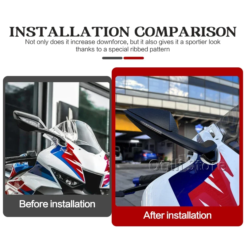 혼다 CBR1000RR CBR1000RR-R CBR 1000 RR-R 2019-2025용 CBR1000RR 2025 오토바이 후방 LED 방향지시등 사이드 미러 블랙