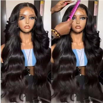 13×6 Body Wave Lace frontal Wig  Human Hair Pre Plucked Glueless 13X4 Brazilian Body Wave HD Transparent Lace Wigs For Women
