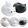Cat Tissue Box Plastic Napkin Storage Box Container Desktop Paper Holder Nordic Style Home Bathroom Dormitory Decoration 2