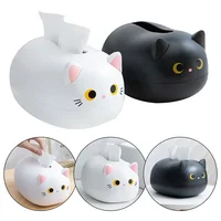 Cat Tissue Box Plastic Napkin Storage Box Container Desktop Paper Holder Nordic Style Home Bathroom Dormitory Decoration 2