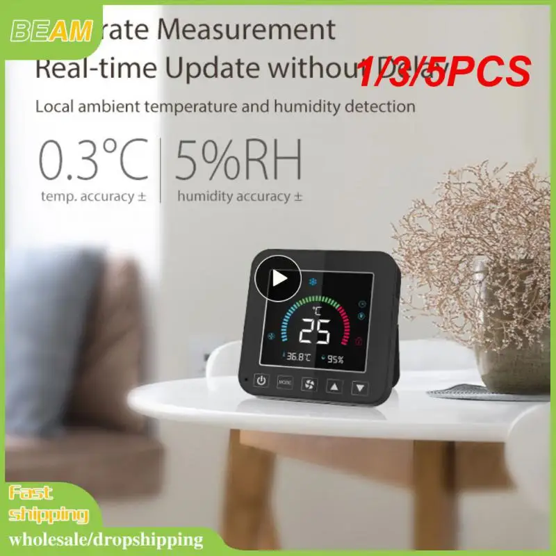 

1/3/5PCS Tuya WiFi Thermostat Air Conditioner IR Temperature Humidity Infrared Controller USB Power LCD Touch Screen Home