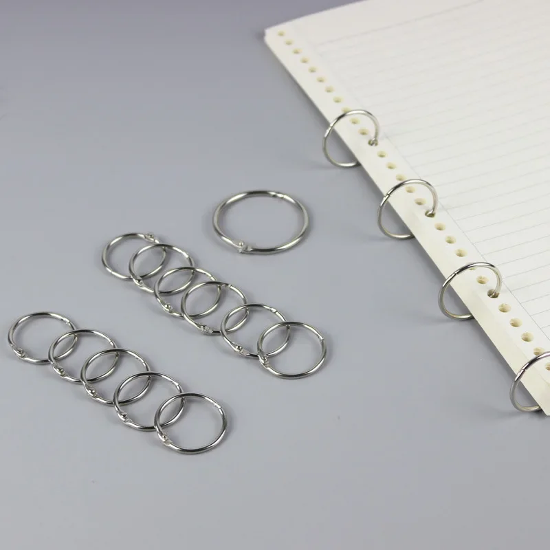 Metal Ring Binder 10pcs Metal Ring Binder 20mm for DIY Office Book Paper