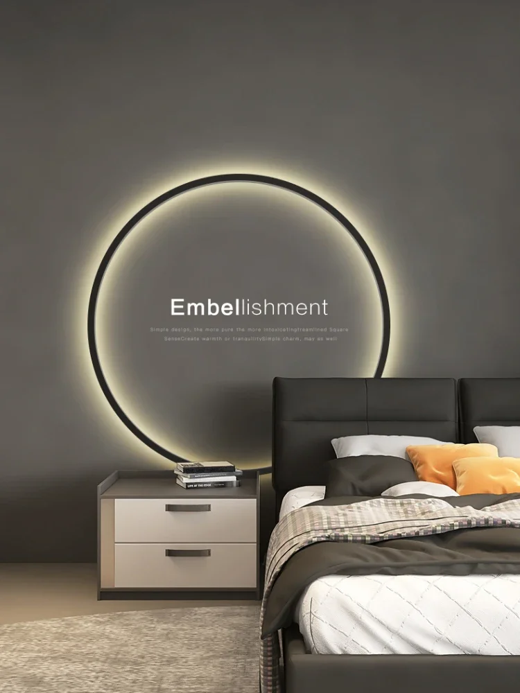 Description Picture 2 of itemModern Decor LED Wall Lamp For Bedroom Living Room Home Nordic Design Round Ring Indoor USB Wall Sconce Lighting Fixture