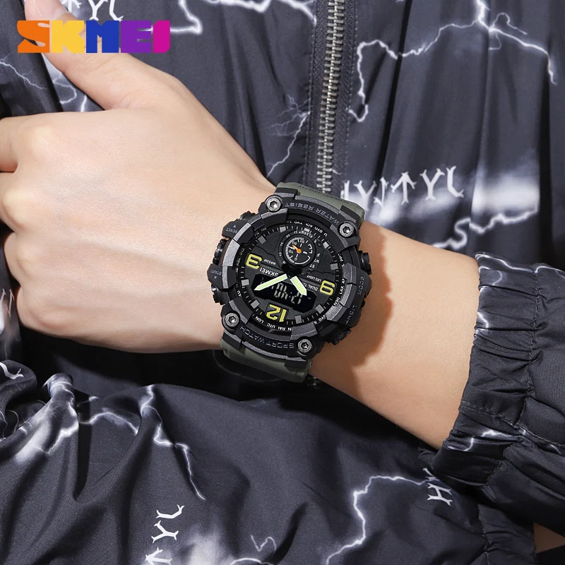 Orologio Da Polso SKMEI Uomo Impermeabile Sport Esercito Allarme - Foto 10