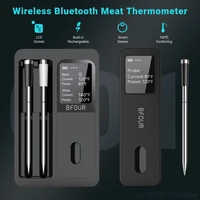 מדחום בשר אלחוטי בלוטות' IP67 עמיד למים עם מסך LCD משפר טעינה לטיגון מעשן ברביקיו תנור 1