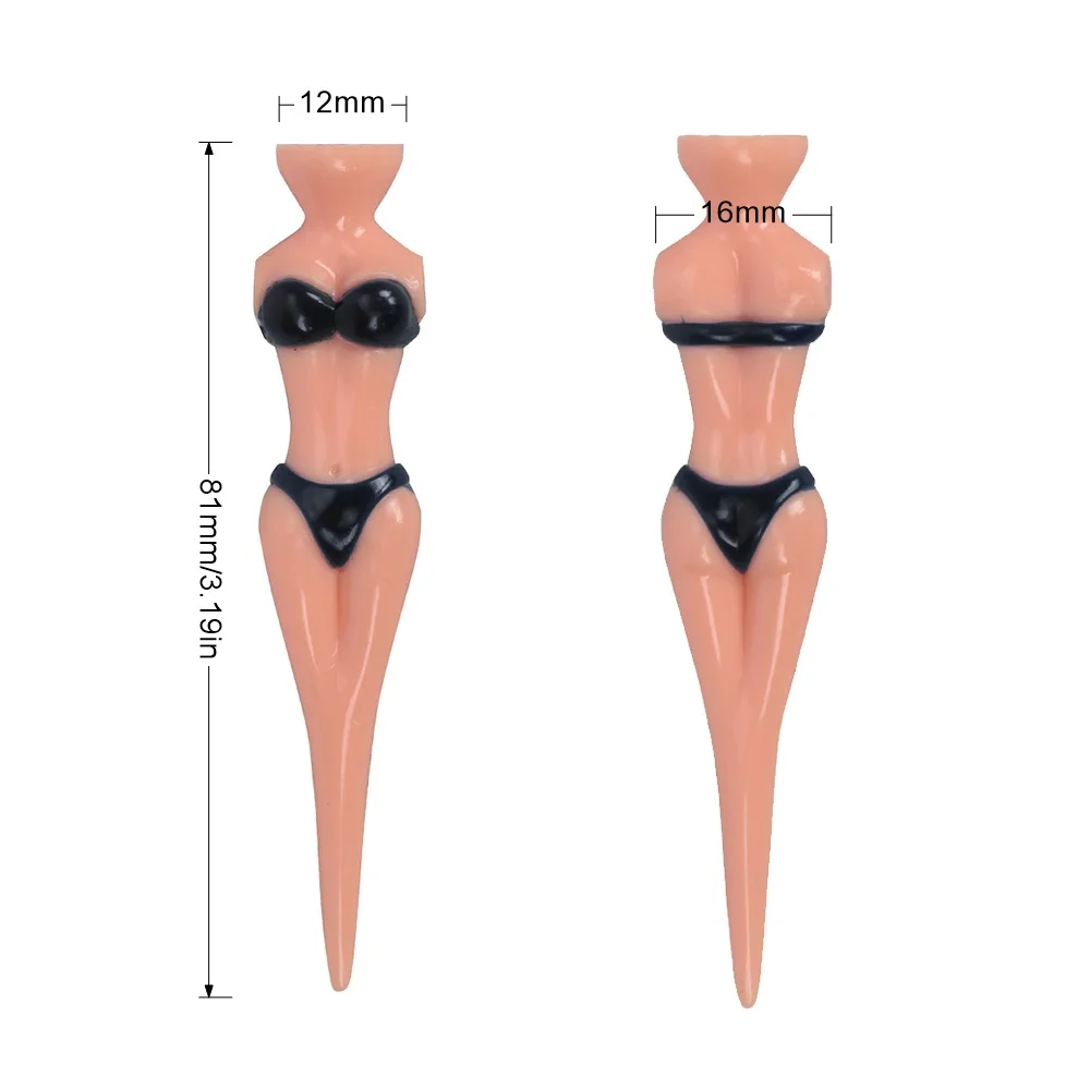 5Pcs Plastic Golf Tees Sexy Bikini Lady Model Golf Ball Holder Practice Training Tee Golf Accessories 6