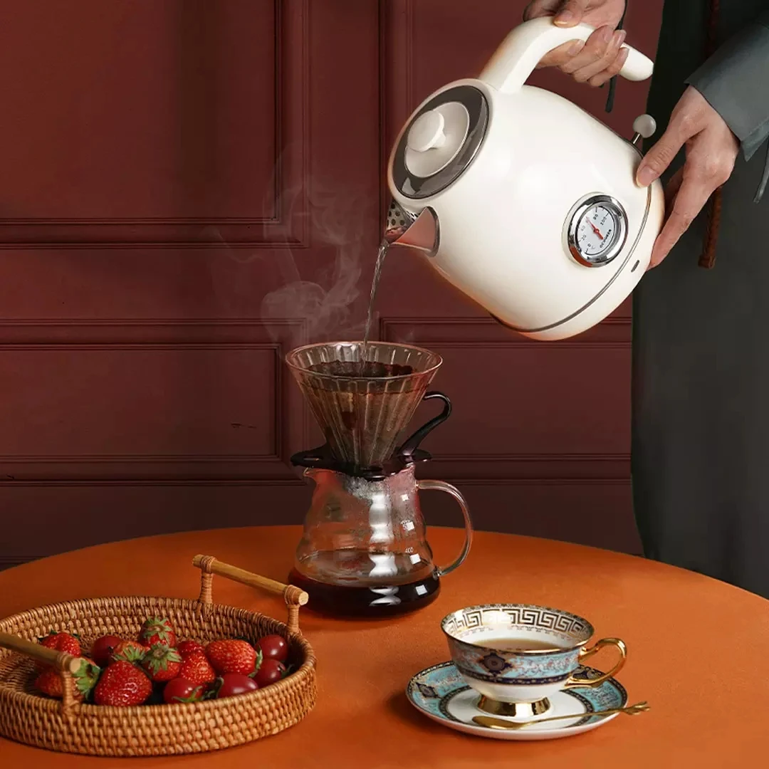 

Electric Kettle Household Portable Retro Large Capacity Kettle Automatic Power Off Anti-Dry Burning Quick Heating Kettle