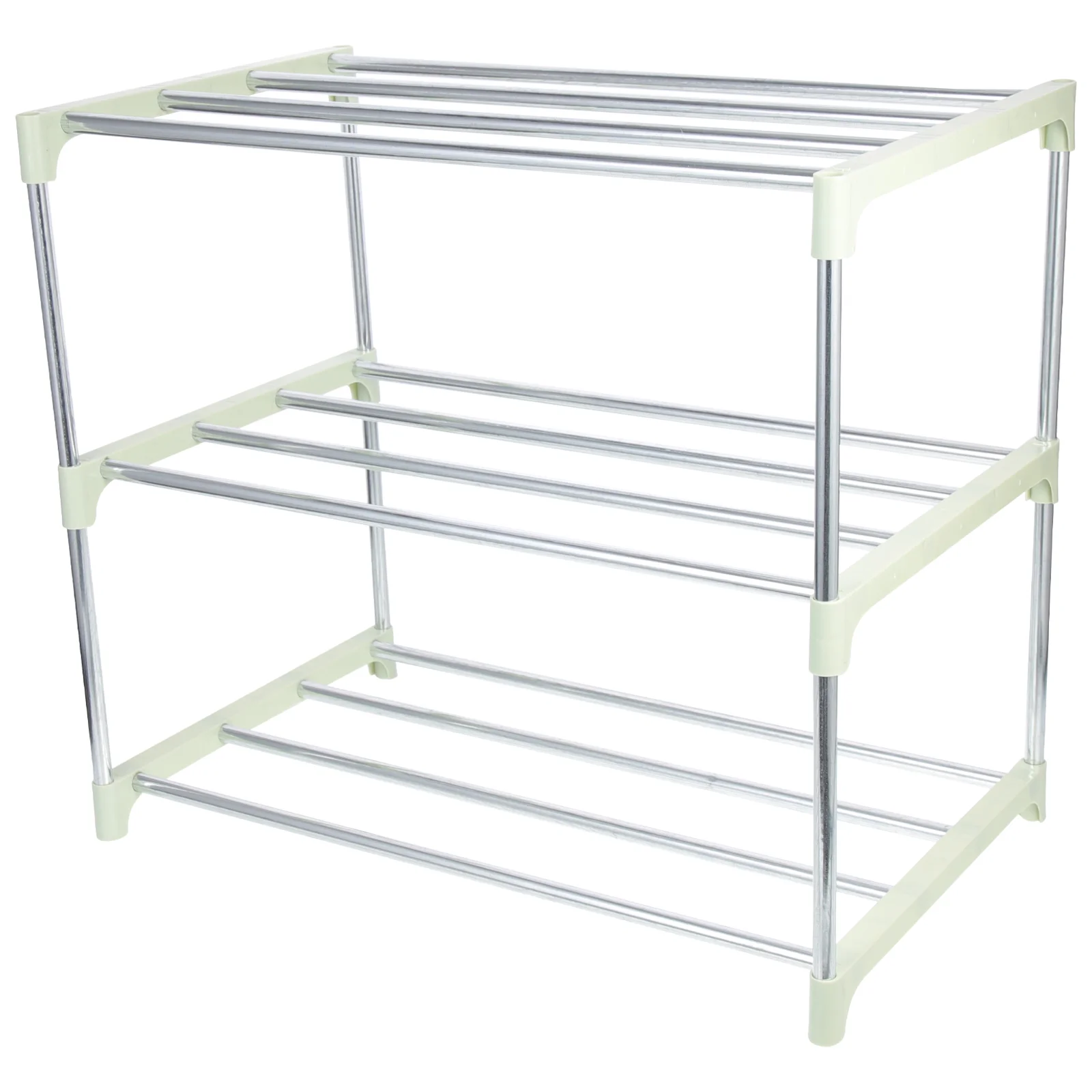 Shoe Rack 3-layer Shelf Storage Organizer Shoebox Household Shoes Stainless Steel Entryway shoe rack