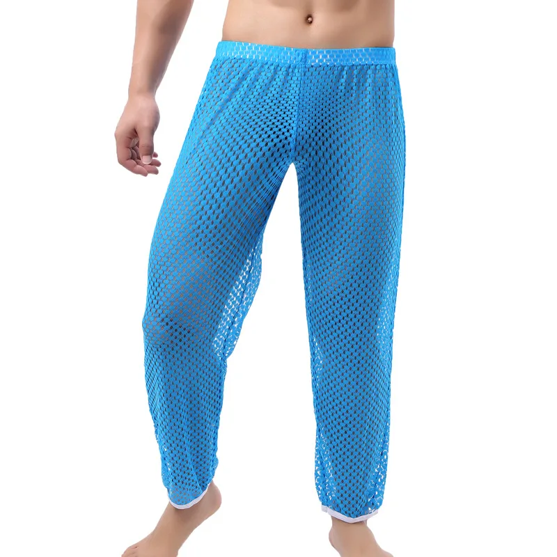 

Men Running Pants Sports Jogger Mesh Breathable Loose Long Pants Yoga Gymnastics Sportwear Active Wear Bottoms Trousers