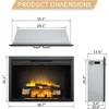 Electric Fireplace Insert with Glass Door and Mesh Screen (EF265B), Fireplace Heater 750/1500W, Fire Crackling Sound 3
