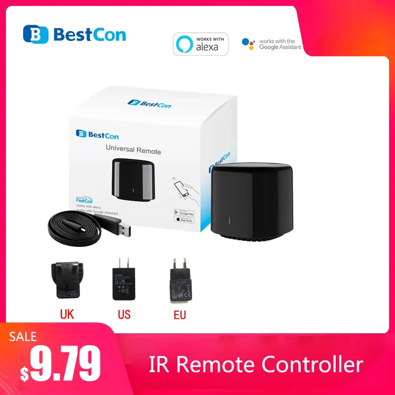 Broadlink Bestcon RM4C Mini Universele 4G Wifi IR Afstandsbediening Compatibel Alexa Google Assistent Voor Ac wireless remote controller smart universal remote control smart ir remote control bluetooth voice remote control