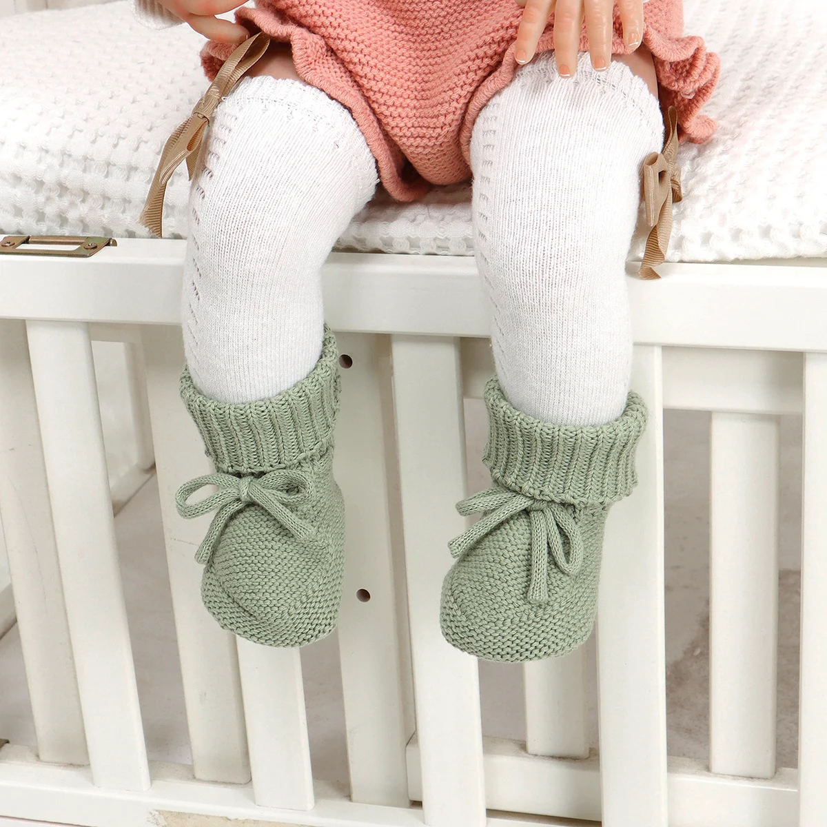 Baby First Walkers Breathable Anti-slip Knitted Newborn Infant Boys Girls Solid Booties Prewalkers 0-18m Toddler Unisex Footwear 6