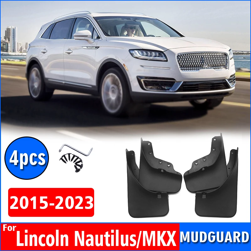 FOR Lincoln Nautilus MKX Mudguard Fender Mud Flap Guards Splash Mudflaps Car Accessories Mudguard Front Rear 4pcs 2015-2023