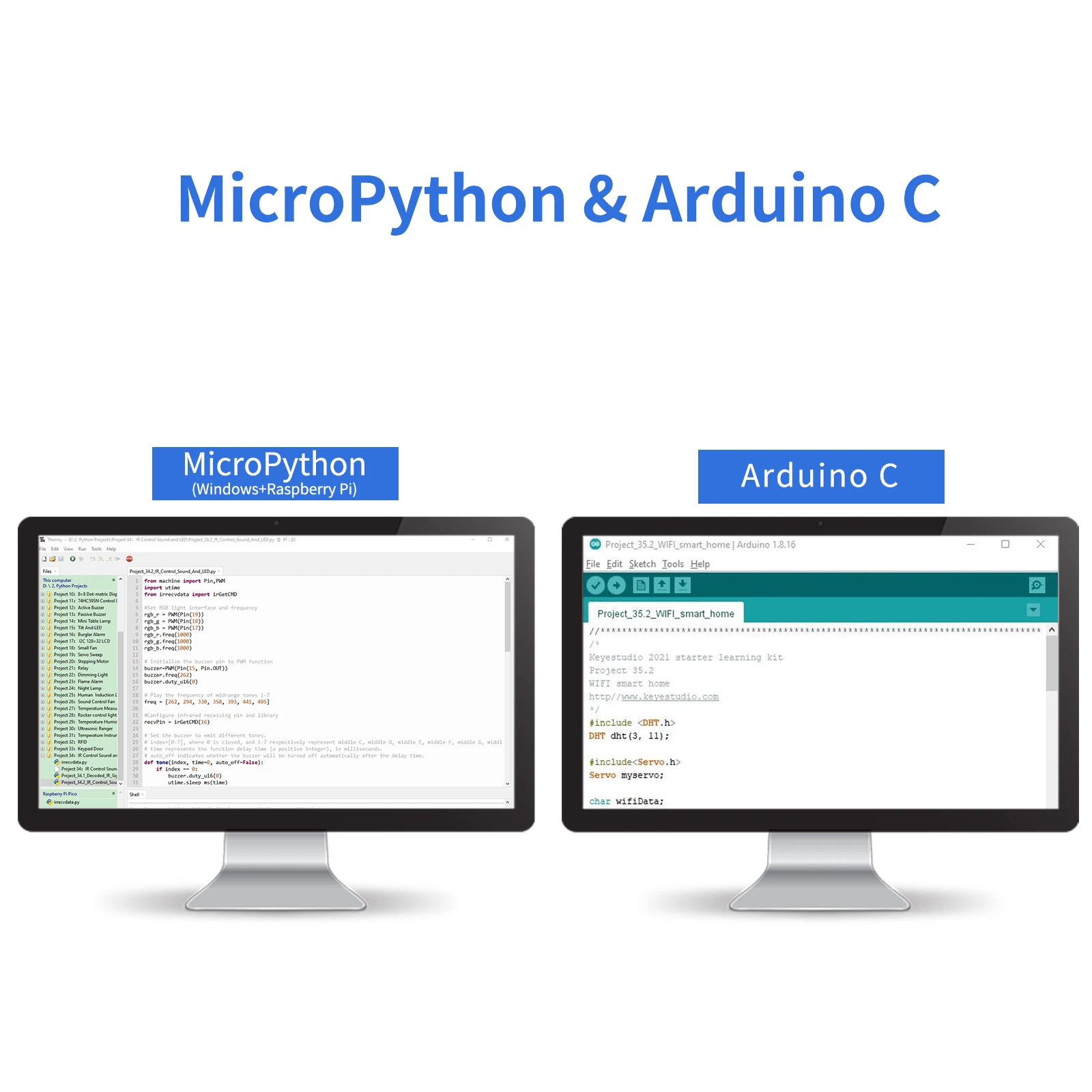 Keyestudio-raspberry Pi Pico Ultimate Starter Kit Completo Básico ...