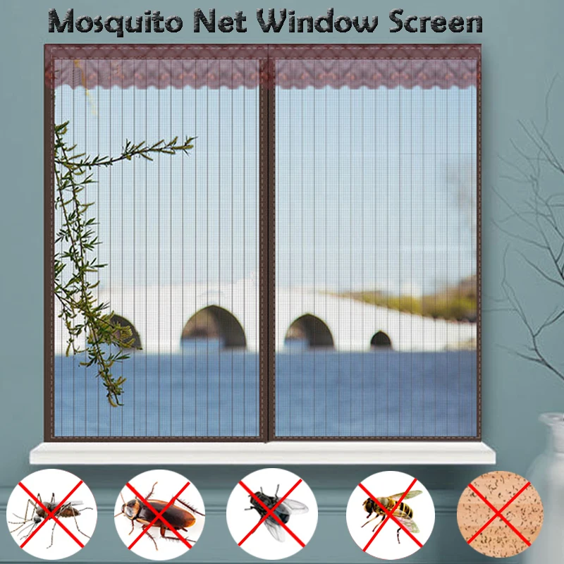 

Magnetic Mesh for Window Curtain Window Mosquito Net Summer Fly Insect Screen Mesh Self Sealing Anti Mosquito Bugs Out of Room