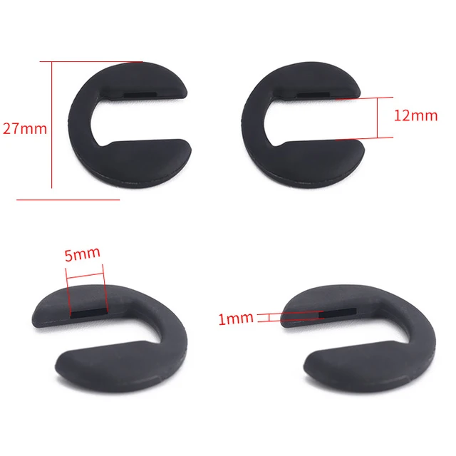 Almohadillas de silicona para gafas en forma de U, accesorio de reparación de Marco óptico, inserción de piezas, envío gratis, CY071, 10 piezas - Imagen 2