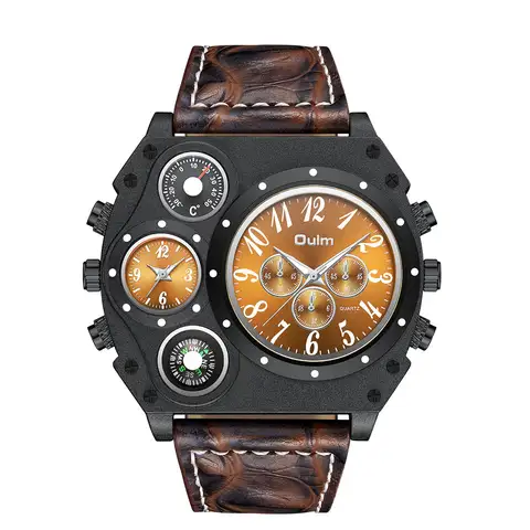 Mens 2022 OULM New Creative Big Dial Top Brand Luxury Casual Quartz Men's Watch Clock Male Sport Waterproof Watch