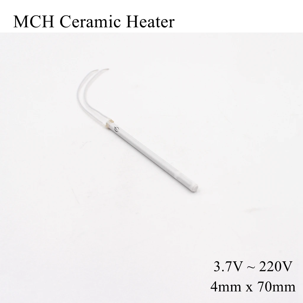 

φ 4mm x 70mm 5V 12V 110V 220V MCH High Temperature Ceramic Heater Tube Alumina Electric Heating Rod Duct Pipe HTCC Metal Dry