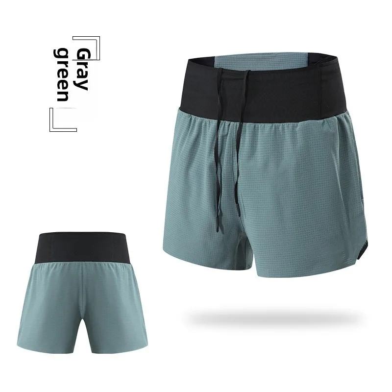 شورت رياضي للرجال بطبقتين 2 في 1 سريع الجفاف بطول 3 بوصات للجري واللياقة البدنية