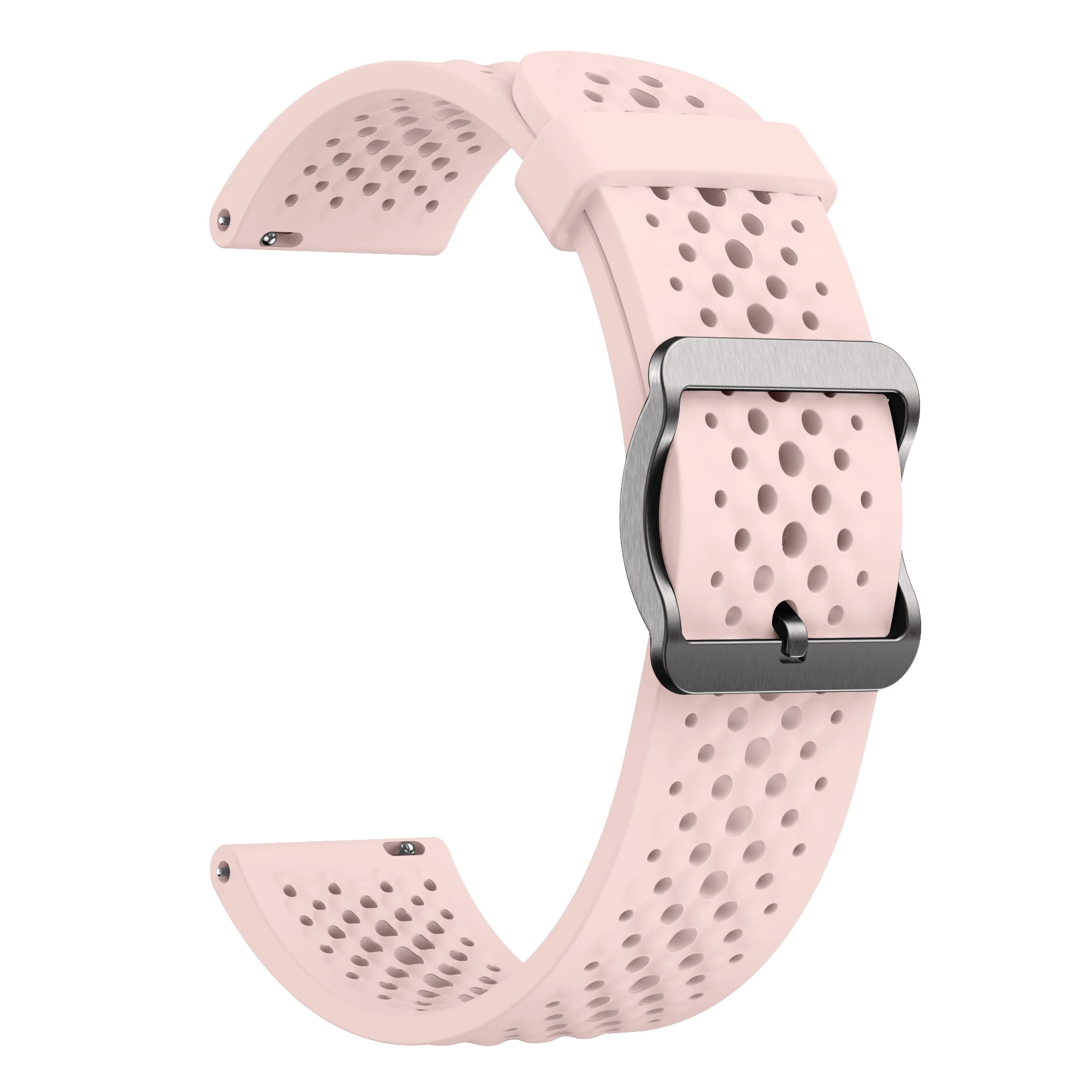 Breathable Silicone Sport Wristband, 22mm Strap